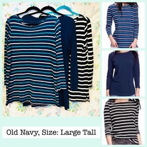 Old Navy Boatneck 3/4 Sleeve Tunic Bundle Lot
